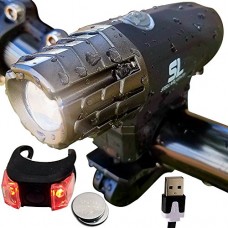 Bright Eyes - Piranha 300 - USB Rechargeable Waterproof Front LED Bike Headlight with Free Tail Light - Super Bright with 360 Degree Rotating Quick Release - B01G2QDJ2G